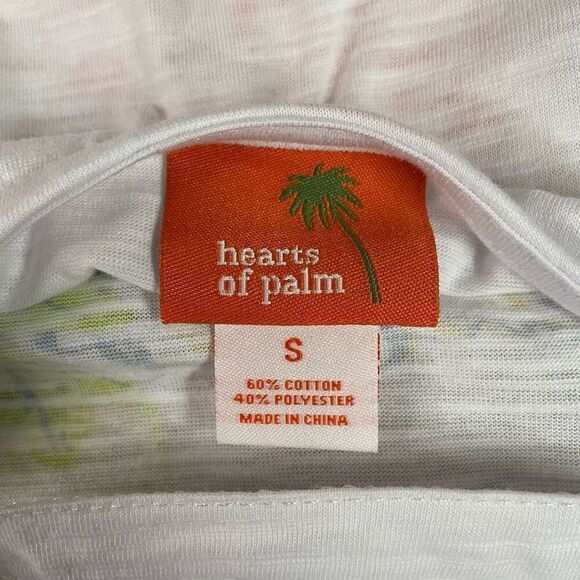 HEARTS OF PALM Womens Floral Tropical Embellished  Cottagecore Top Sz Small NWT - Picture 5 of 6